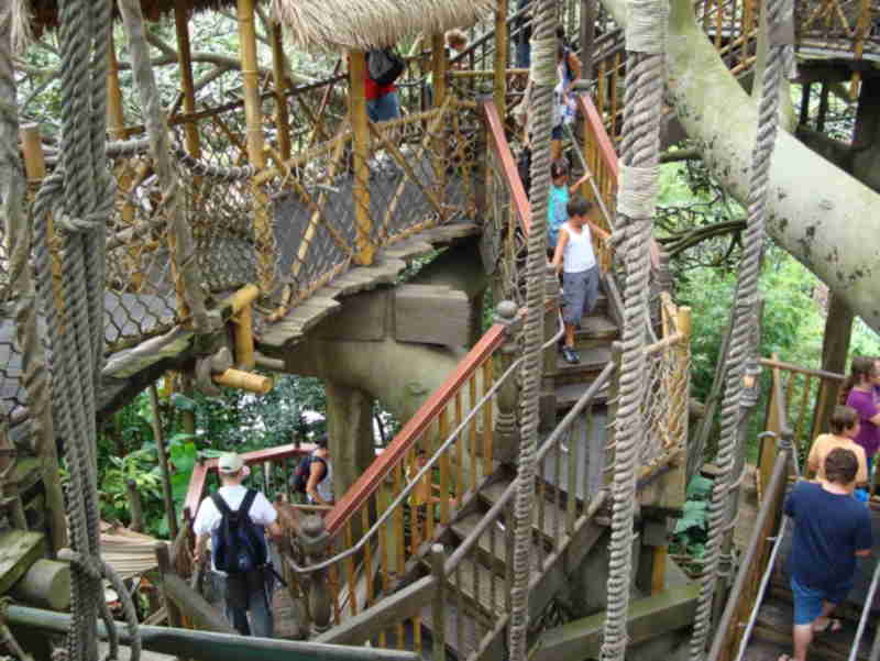 puentes colgantes PAseo Swiis Family Tree House en MAgic Kingdom