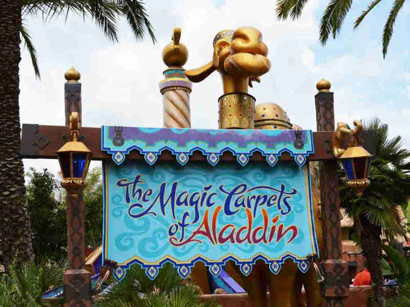 entrada a atracción la alfombra magica de Aladin