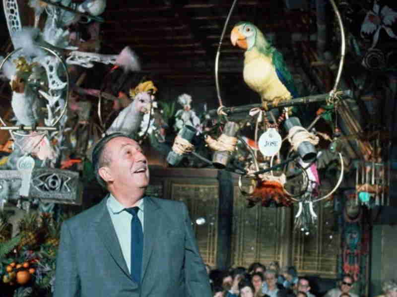 Walt Disney en el antiguo tikki room