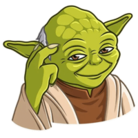 Dibujo Maestro Yoda pensando