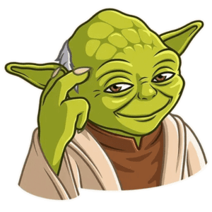 Dibujo Maestro Yoda pensando
